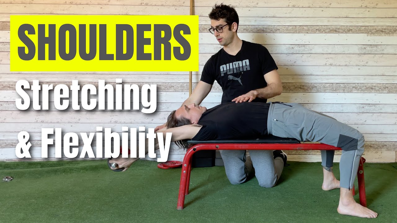 Stretch your SHOULDERS with the PULLOVER STRETCH. Flexibility exercise for Shoulders, Lats, Pecs.