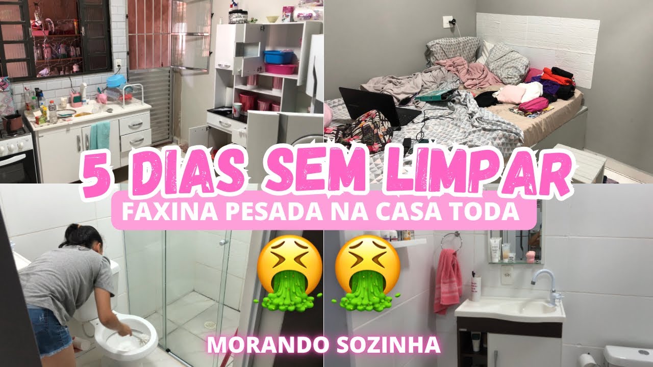 5 DIAS SEM LIMPAR A CASA 🤢|FAXINA PESADA Morando Sozinha