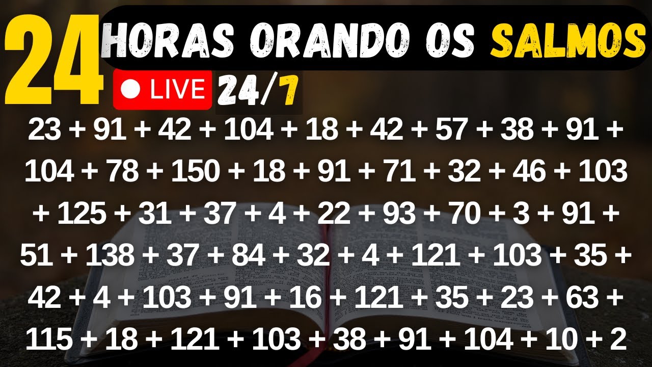ORANDO OS SALMOS MAIS PODEROSOS  91- 40 - 23 - 103 | Entre no Ano com Bênçãos