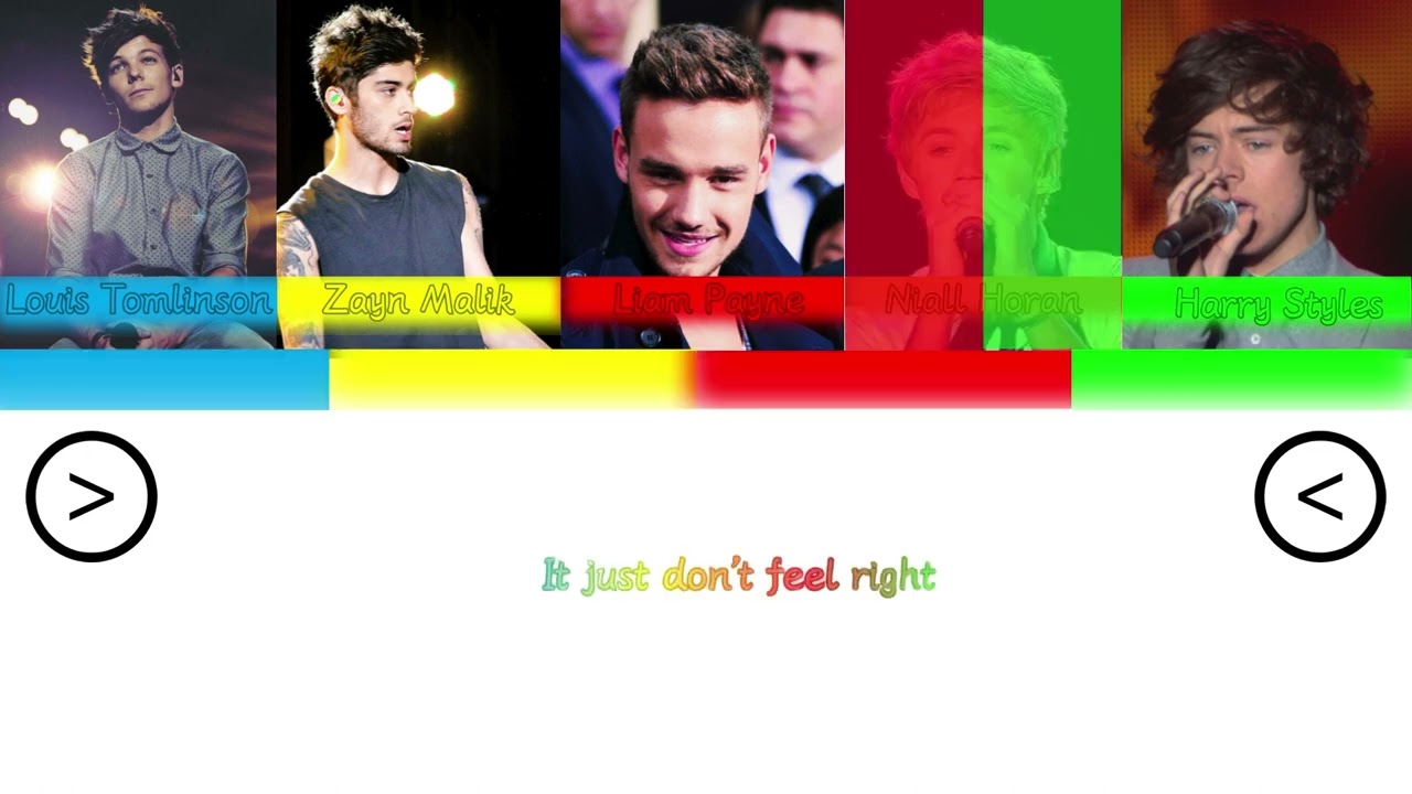 One Direction - More Than This Color Coded Lyrics