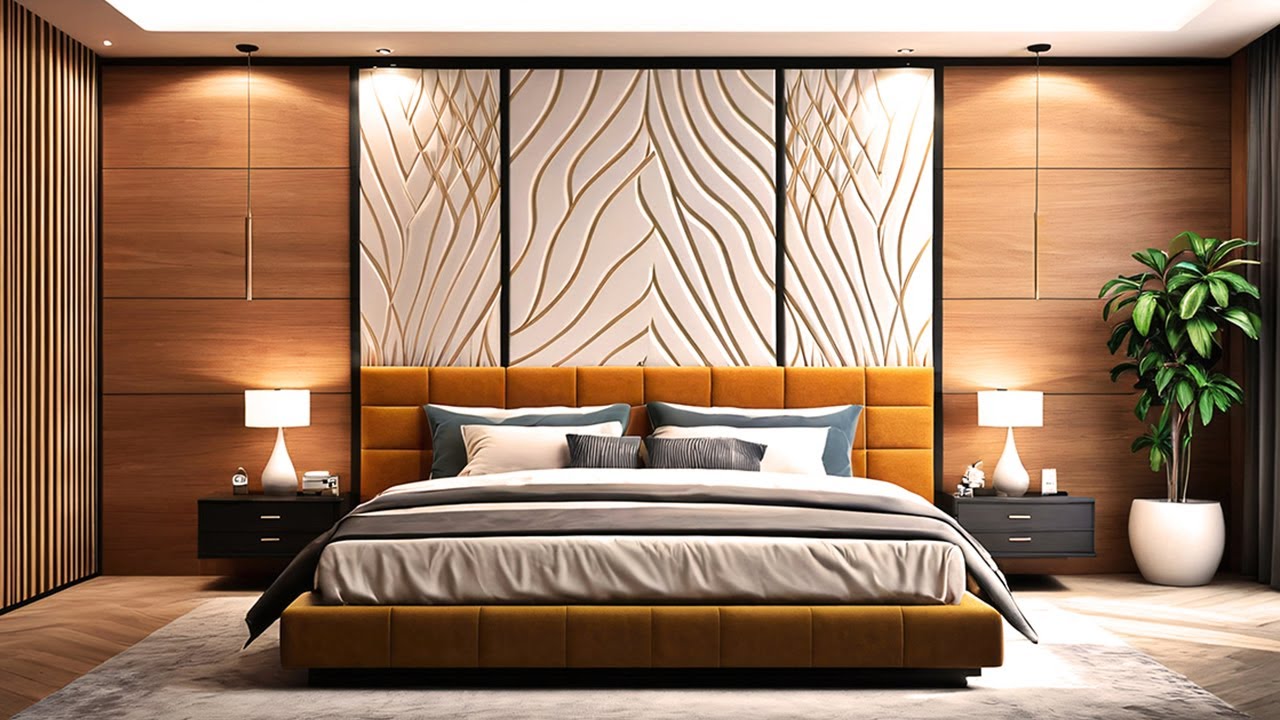300+ Modern Bedroom Wall Panel Design & Home Interior Wall Decoration Ideas 2025