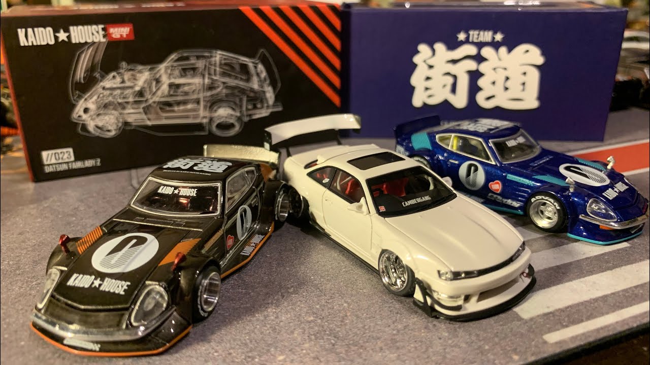 チェイスカー❗️当たってしまったMINIGT 街道 フェアレディdatsun S30 Fairlady Z 、キャンバーギャングシルビア s14 Error開封　chase car