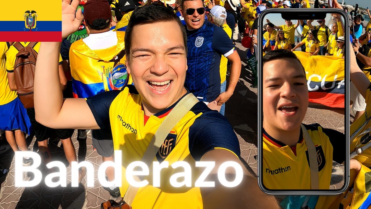 Épico BANDERAZO Ecuatoriano 🇪🇨🇪🇨 en Doha Qatar
