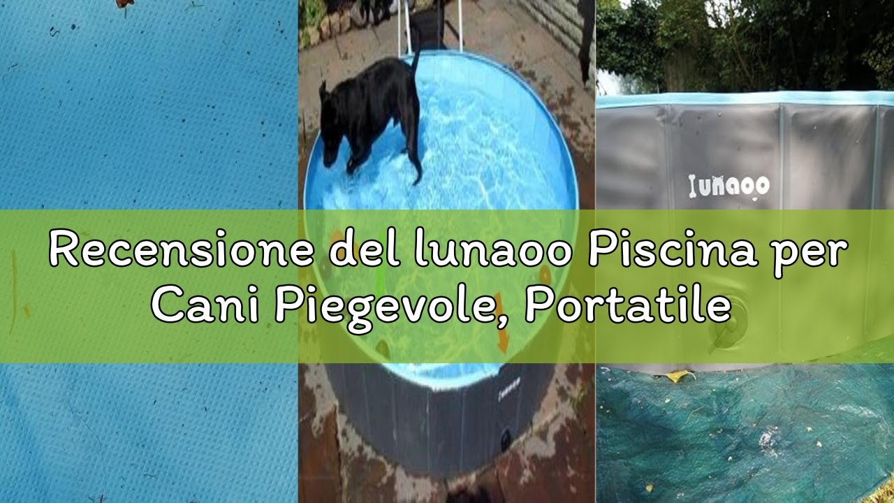 Recensione del lunaoo Piscina per Cani Piegevole, Portatile Vasca da Bagno per Animali, Antiscivolo