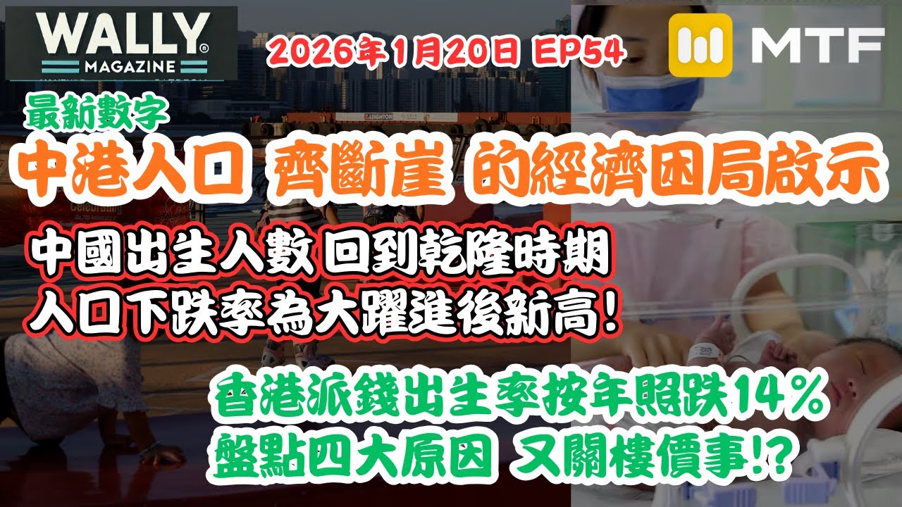 【Wally Magazine】為何中港出生率同斷崖！內地數據倒退回乾隆時期！人口負增長打破大躍進後紀錄！香港派錢無效照跌14%！樓價累事，點解!? #明德金融