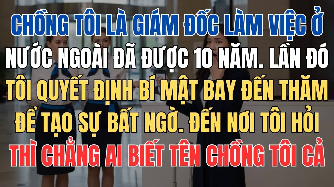 Chồng Làm Giám Đốc Ở Nước Ngoài 10 Năm, Lần Tôi Lén Đến Thăm Thì Hỏi Cả Công Ty Không Ai Biết Tên