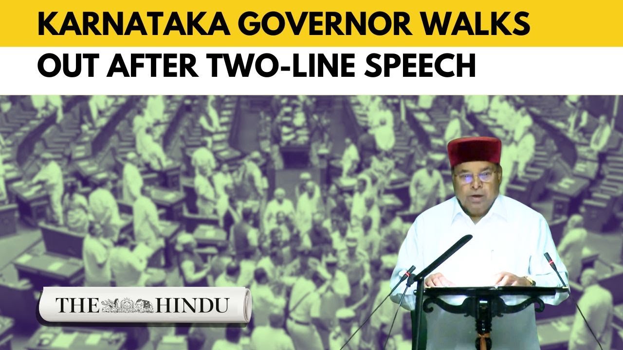 Chaos in Karnataka Legislature as Governor delivers two-line address