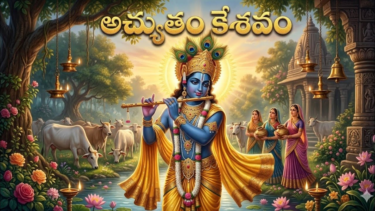 ✨ Achyutam Keshavam – Kids Devotional Song for kids...✨