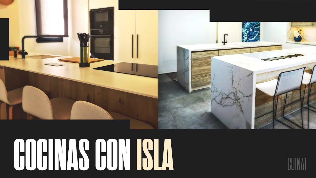 COCINAS con ISLA: C&oacute;mo dise&ntilde;arlas (con medidas)