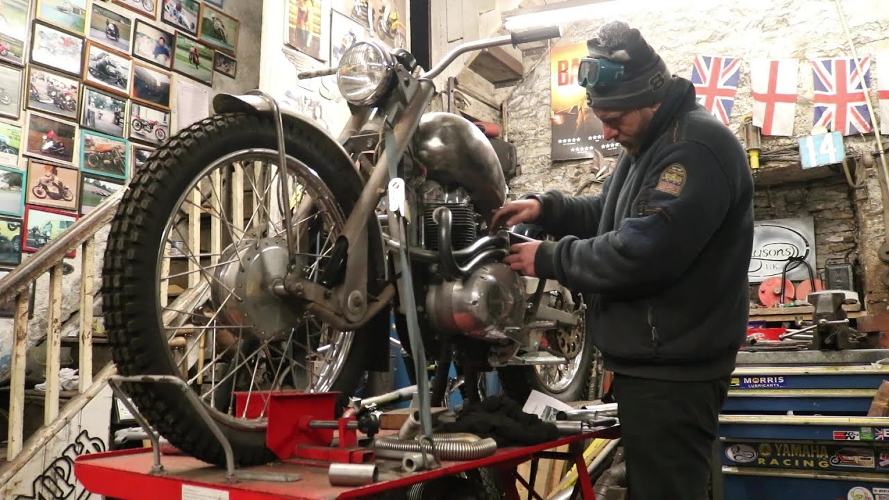 Exhaust system for a 'Grumph' Motorcycle which uses a Triumph 500 Engine in a Greeves Frame, Part 3
