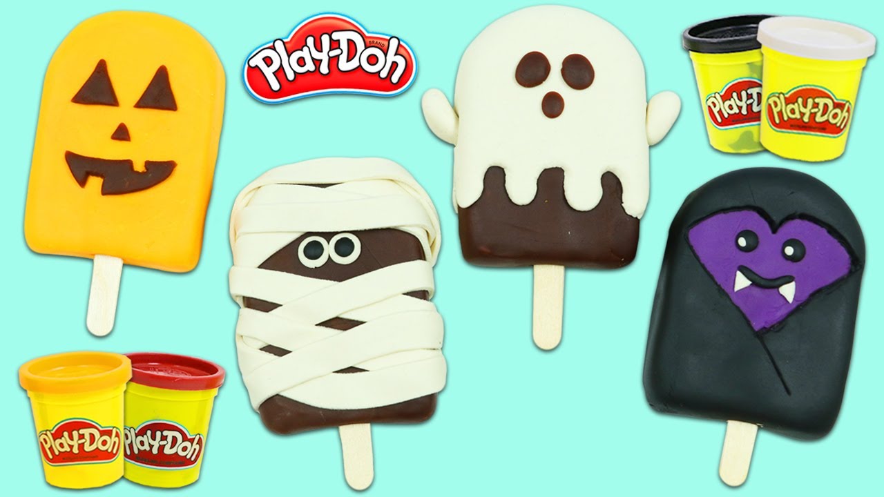 How to Make Cute Play Doh Halloween Popsicles!