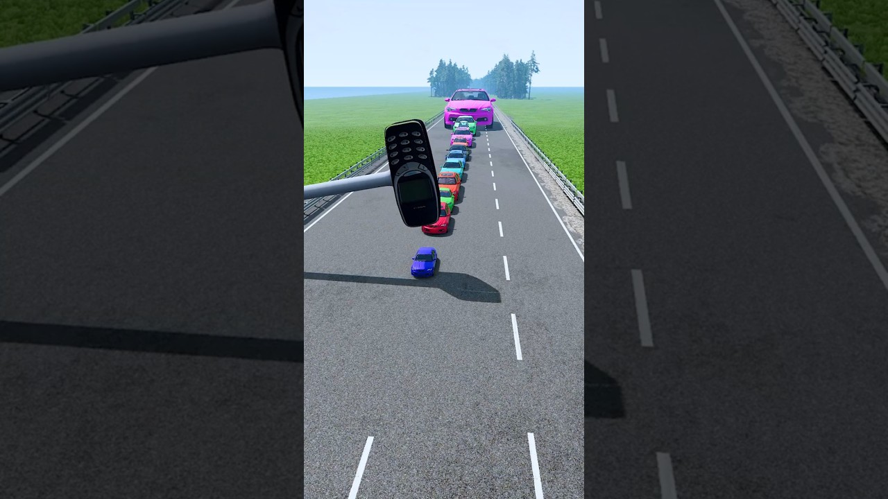 Colorful Small To Giant Cars vs Hammer #98