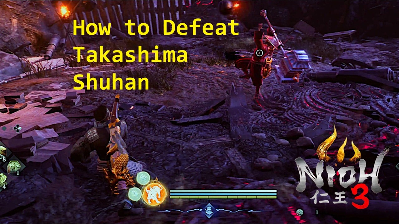 Nioh 3: How to Defeat Takashima Shuhan Boss Fight. Fastest / Easiest / Cheese-iest Method.