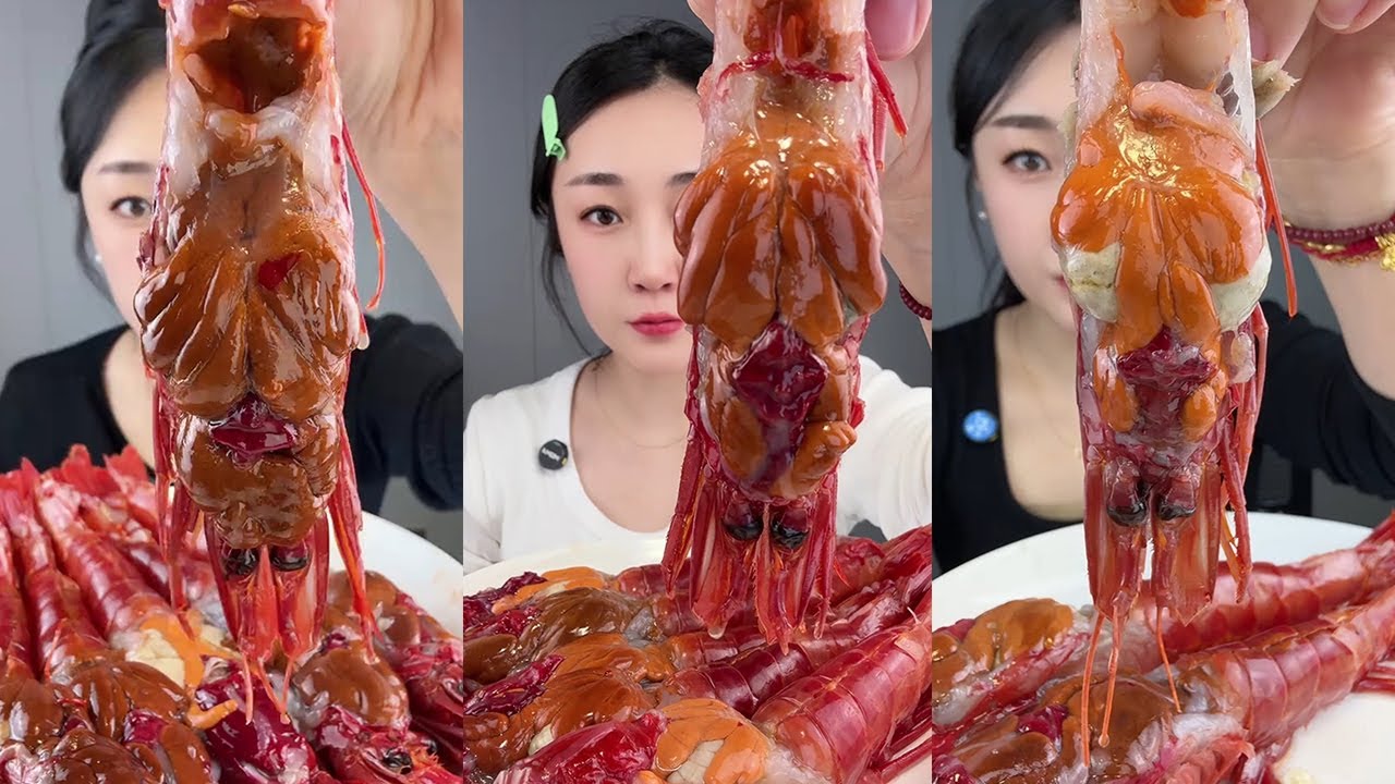 【Yummy】Carabinero prawn🦐🦐#mukbang#asmr#Seafood