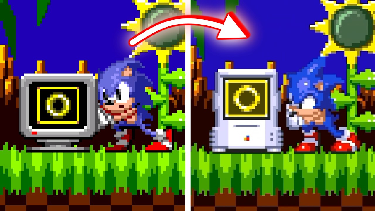 Что, если бы в Sonic 1 использовались спрайты из Sonic 3?! 👀 Геймплей модов Sonic Forever