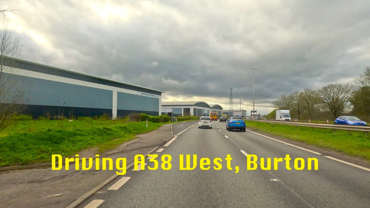 Driving A38 West From M1 Motorway