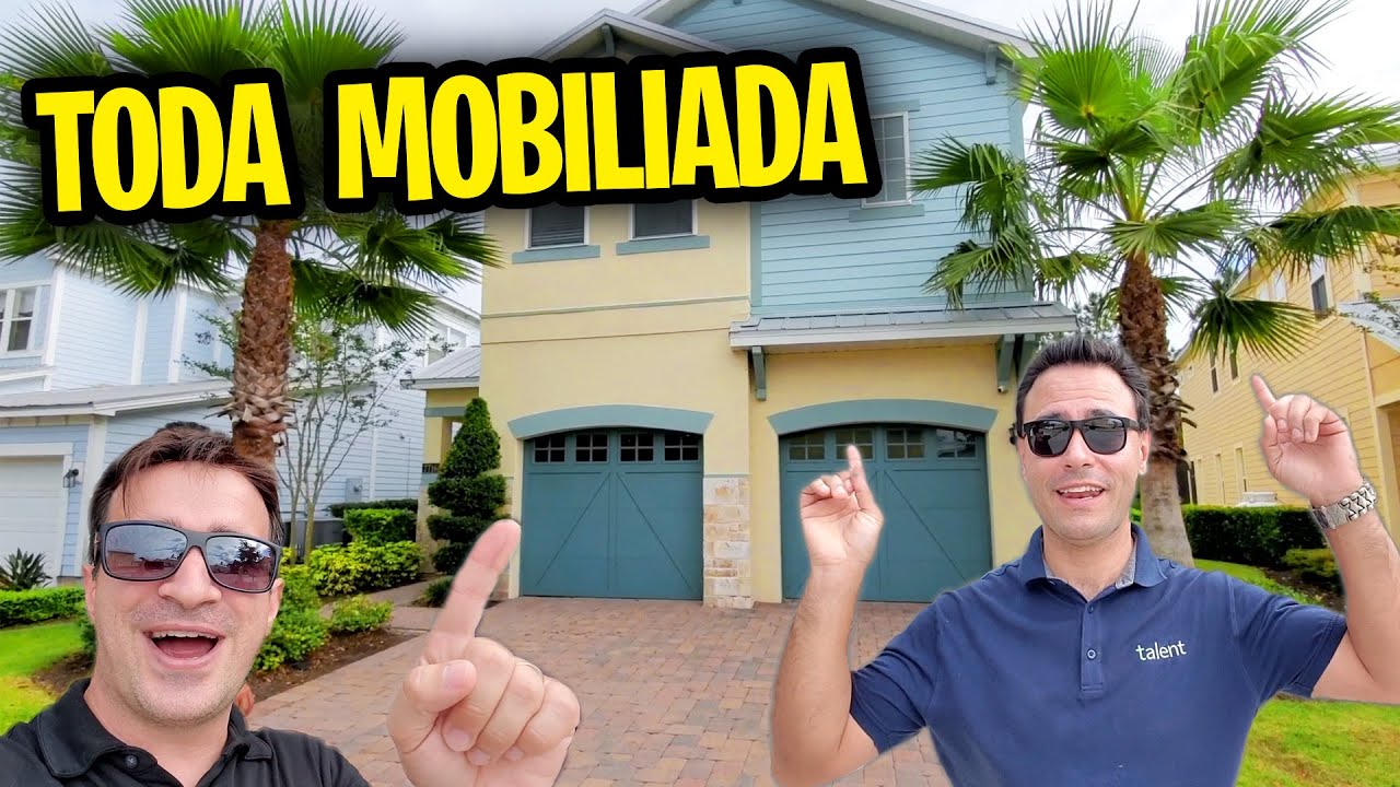 SUPER CASA MOBILIADA em ORLANDO 😍 CASA de TIJOLOS E