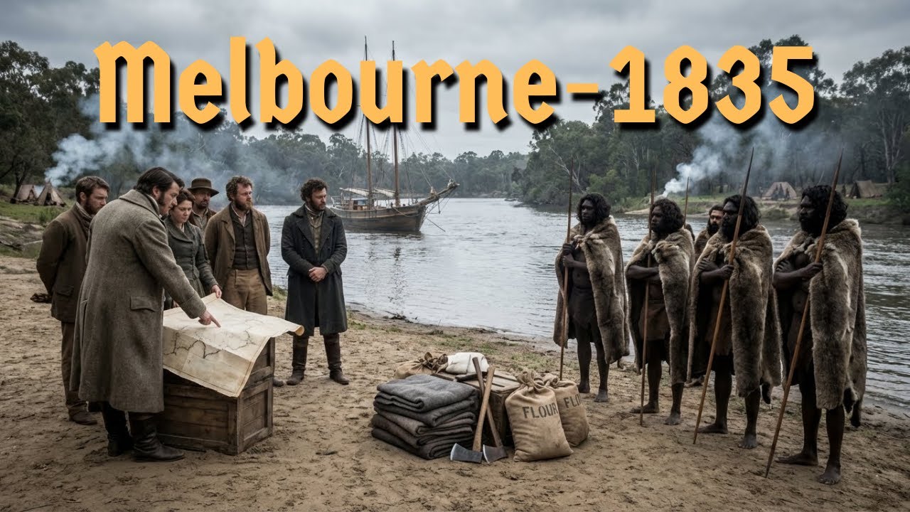 Melbourne 1835 (AI Reconstruction) – The Chaotic Birth of a City