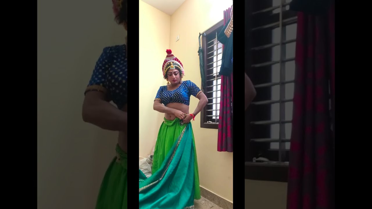 Saree Wearing | 2 sarreess together | Yakshaganam Gelge 