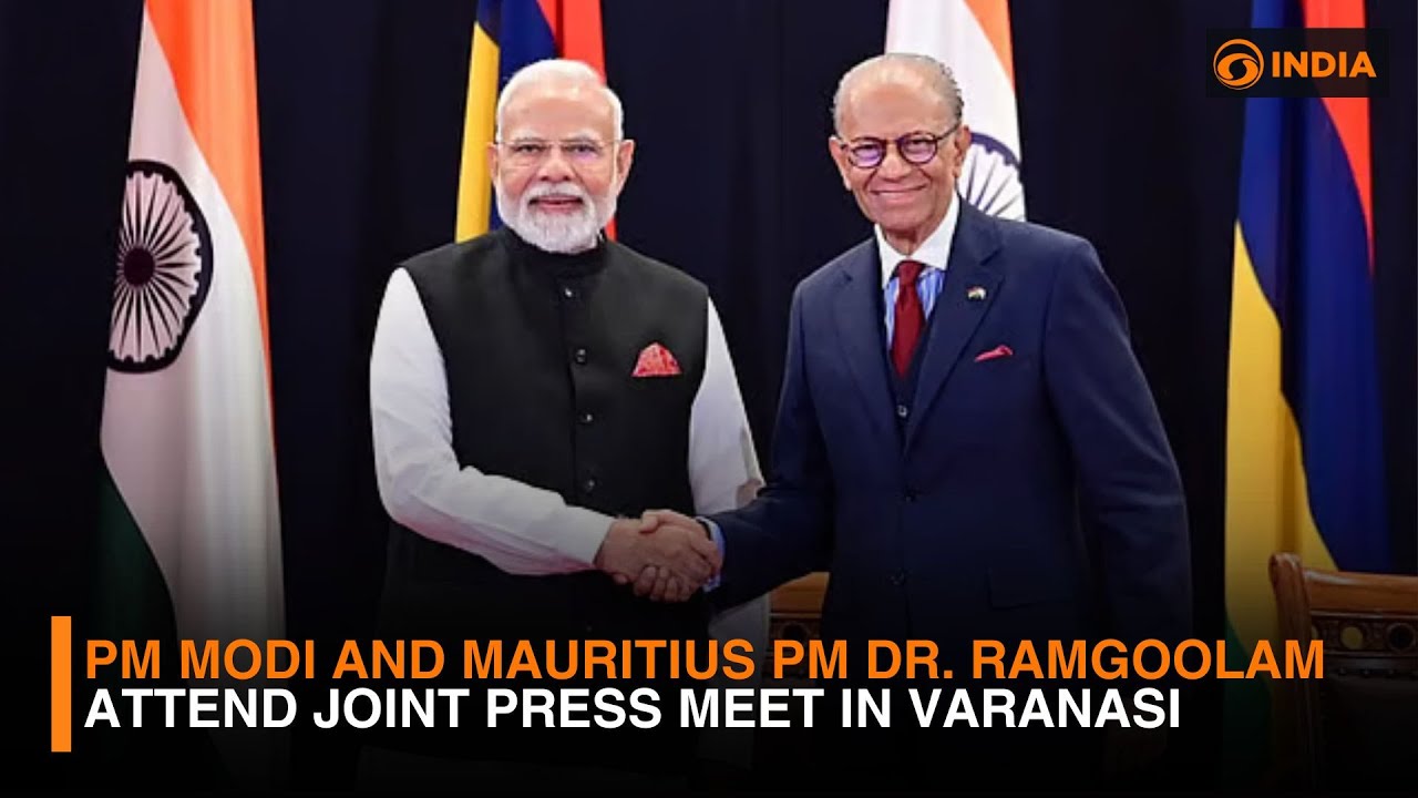 PM Modi and Mauritius PM Dr. Ramgoolam Attend Joint Press Meet in Varanasi | DD India