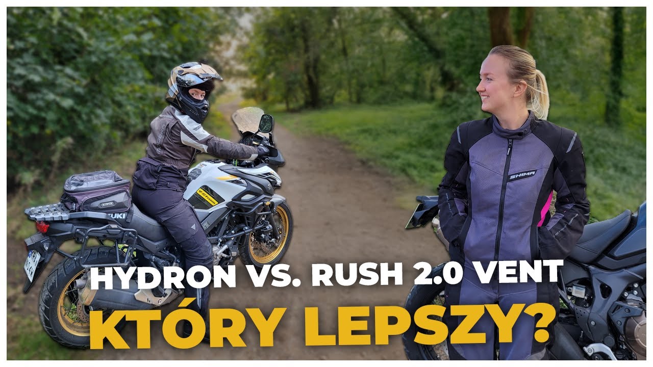 Shima Rush 2.0 Vent czy Modeka Hydron - kt&oacute;ry komplet do turystyki motocyklowej jest lepszy?