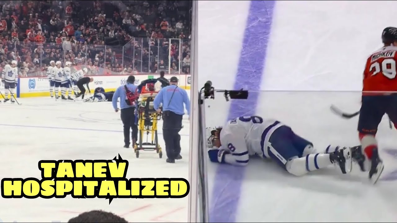 Chris Tanev Injury Moment | Tanev Collided with Philadelphia Michkov