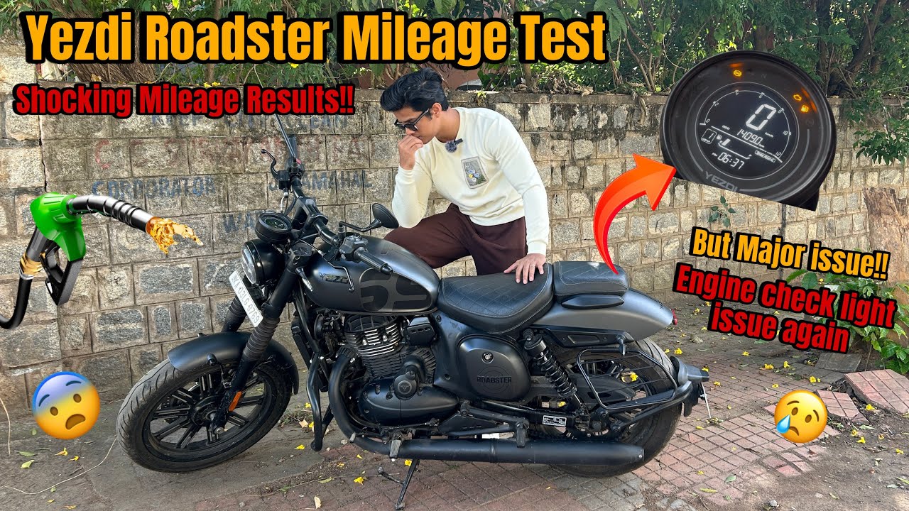 Yezdi Roadster Mileage Test Insane Results!! 💀🔥 || Engine Check Light On Again 😢 || Big Problems 