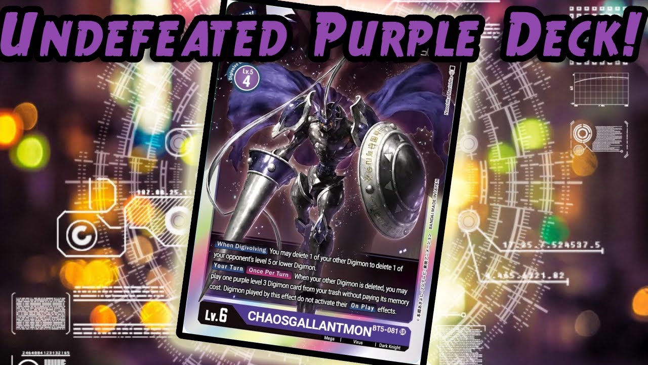 Digimon TCG: 1ST PLACE UNDEFEATED Purple Deck Profile Ft. Cake (BT5 Japanese Meta)