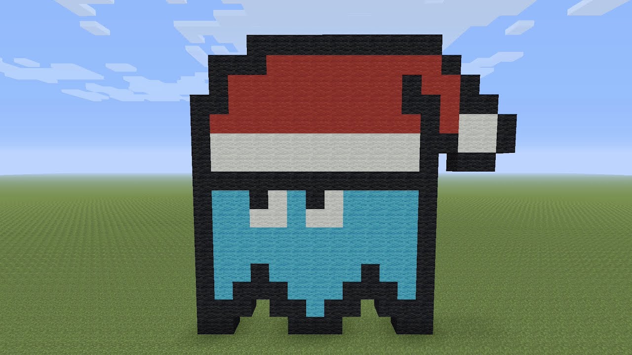 Minecraft Pixel Art - Santa Pac Man Ghost