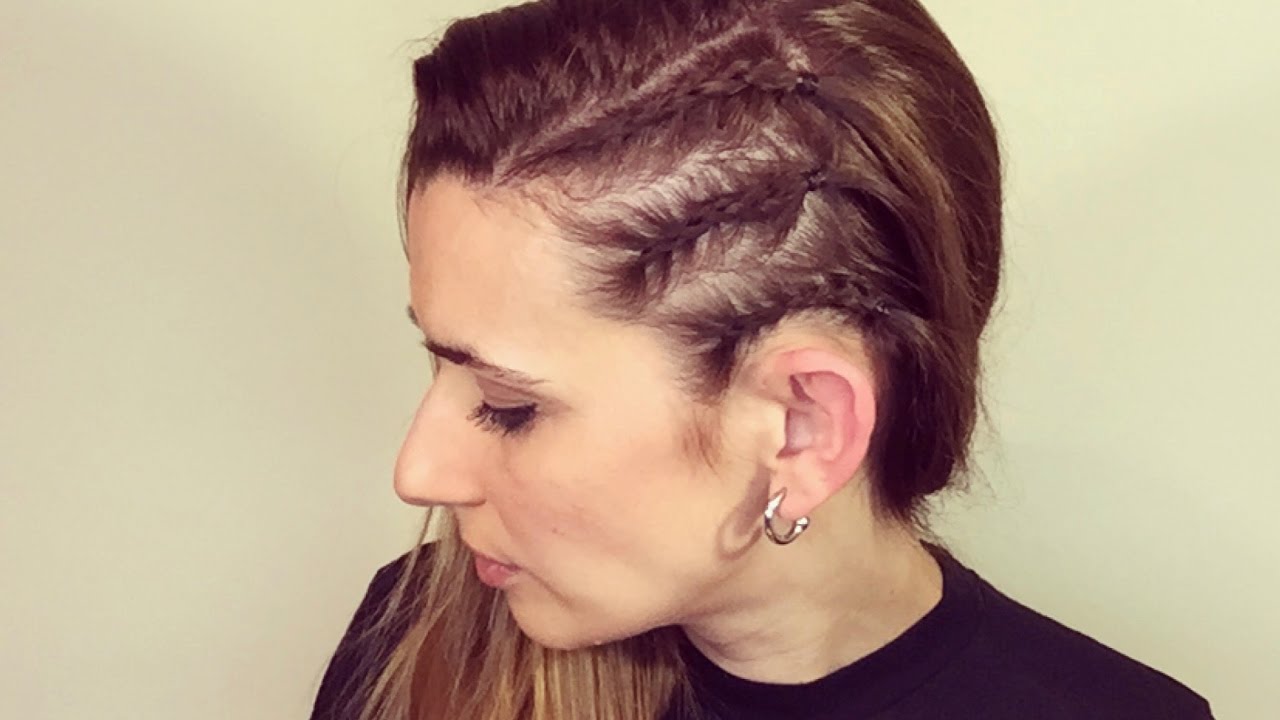 DIY Mini trenzas, trenzas laterales / Mini trenes, trenes laterals / Minidutch braids, side cornrows