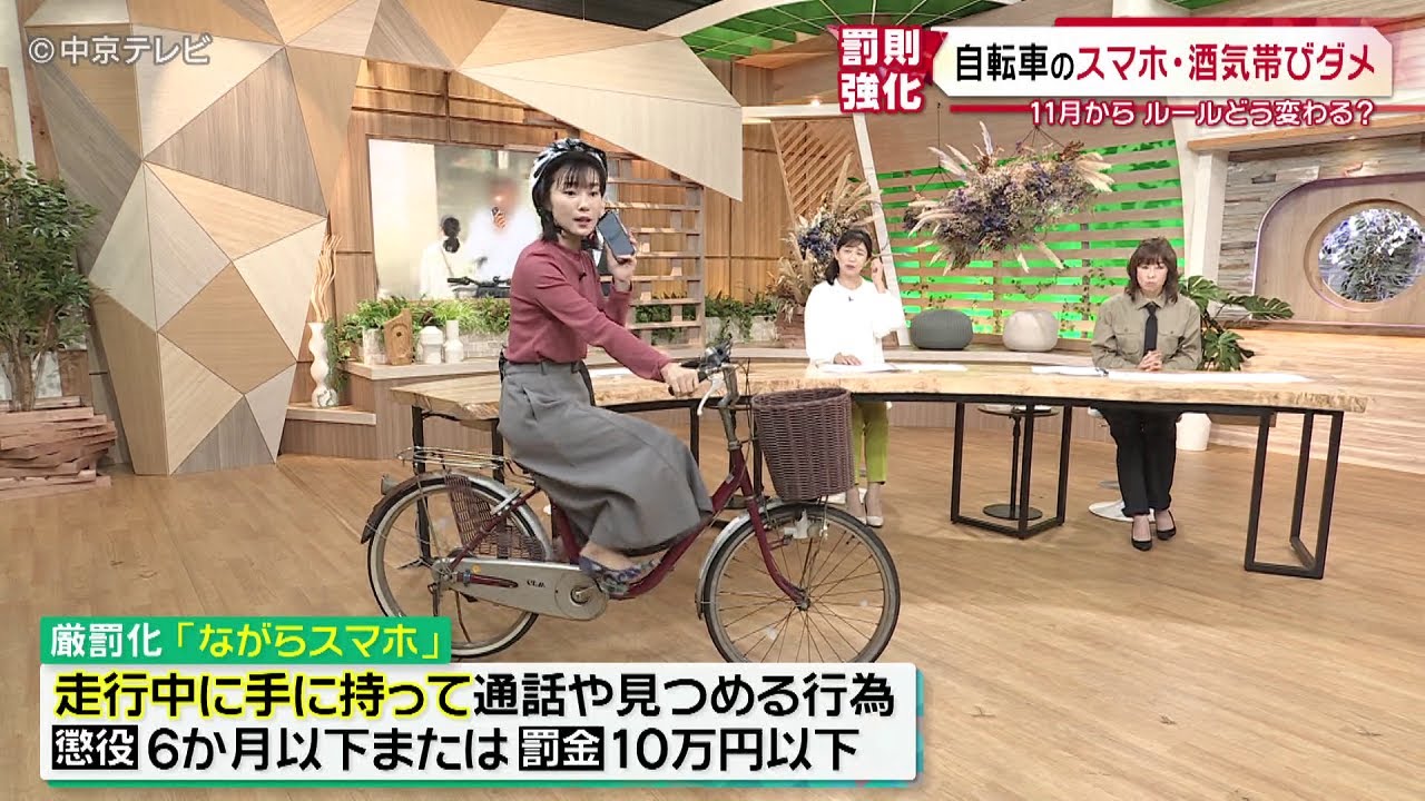 【自転車の“ながらスマホ”】2024年11月から罰則強化 酒気帯び運転も…
