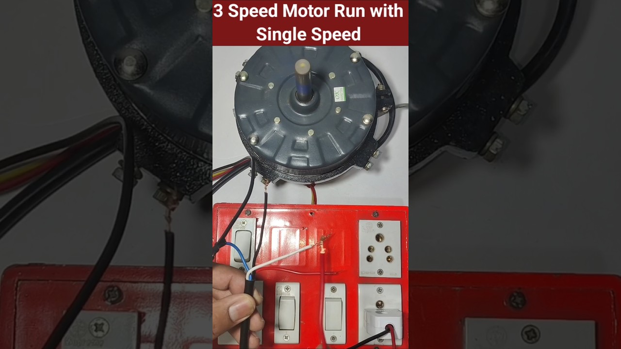 How to Run 3 Speed Motor with Single Speed| 3 Speed Cooler Motor Connection| 3 Speed Motor Wiring
