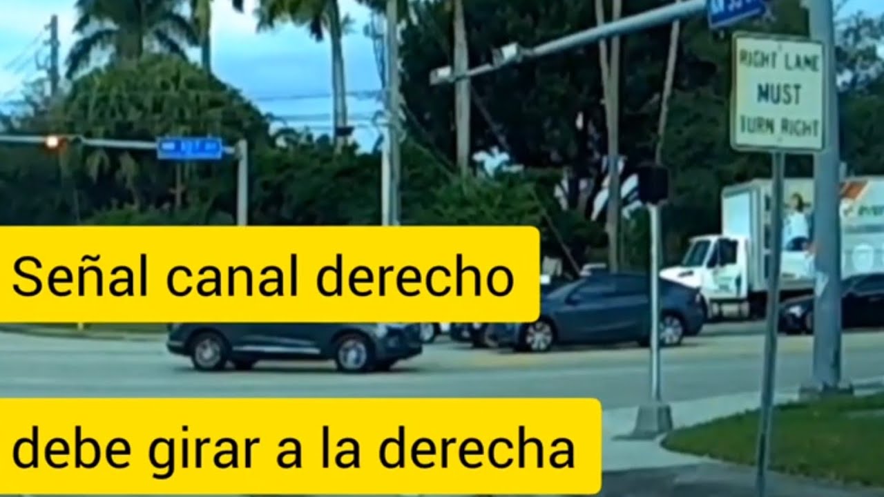 Como usar señal debe girar a la derecha en Florida en NW 33rd calle cruce con NW 107th avenida Doral