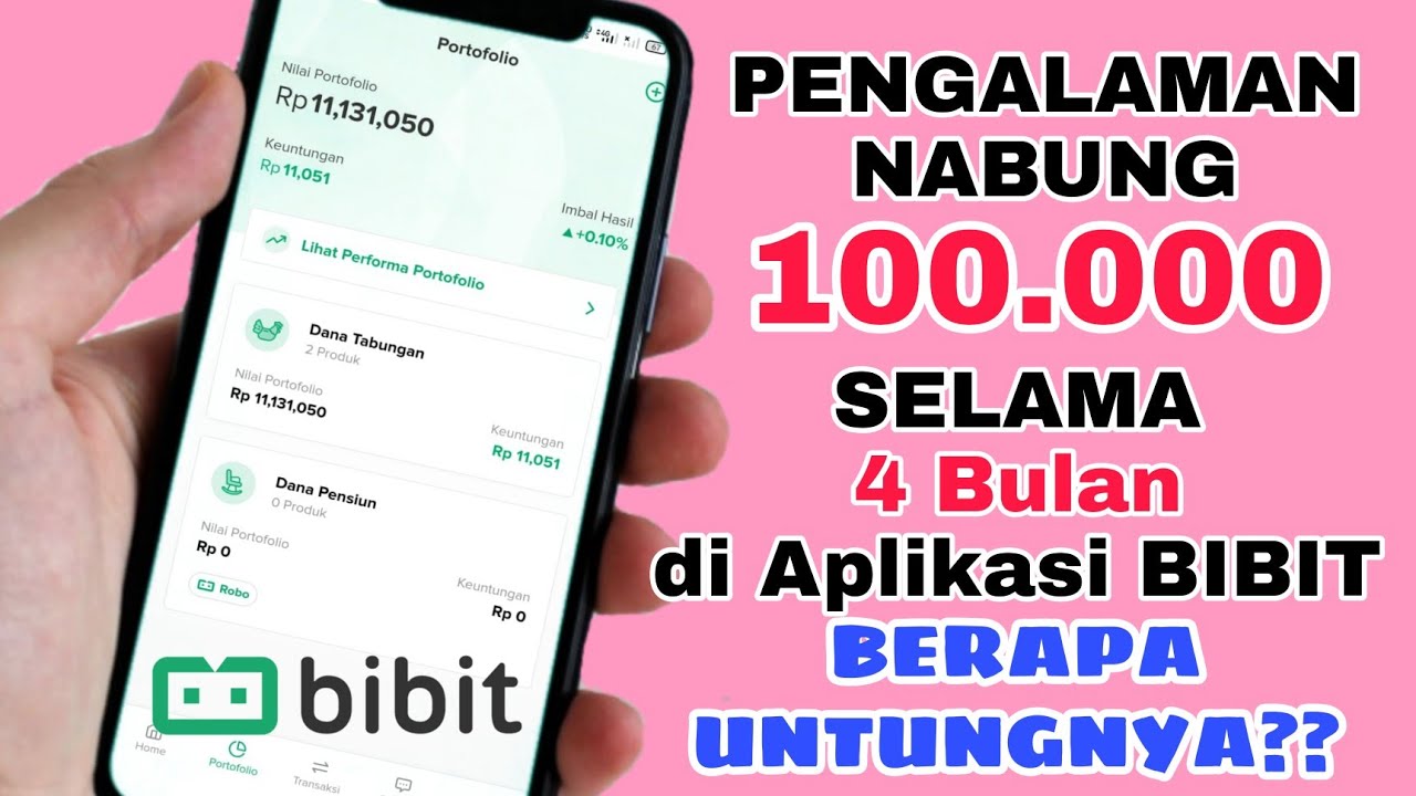 HASIL INVESTASI REKSADANA BIBIT 100.000 SELAMA 4 BULAN || REVIEW JUJUR! (Bibit 100 ribu)