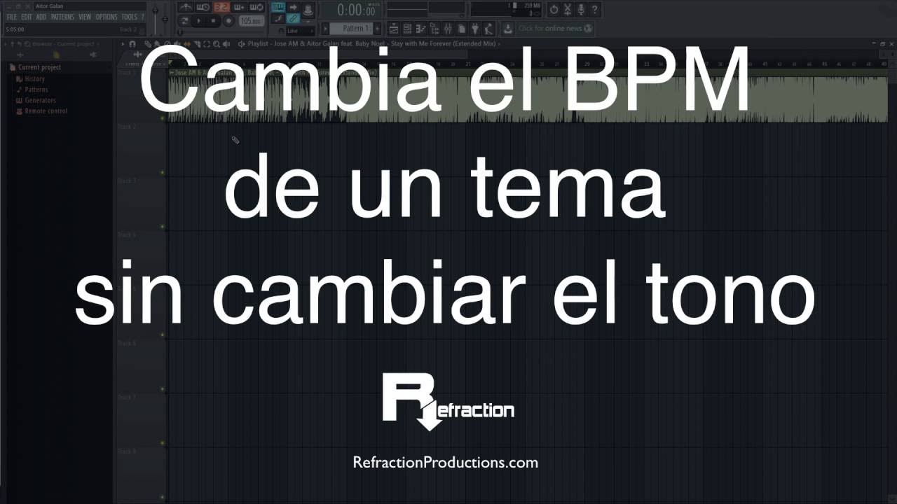 Cómo cambiar BPM o tempo de un tema manteniendo el tono o pitch en FL Studio