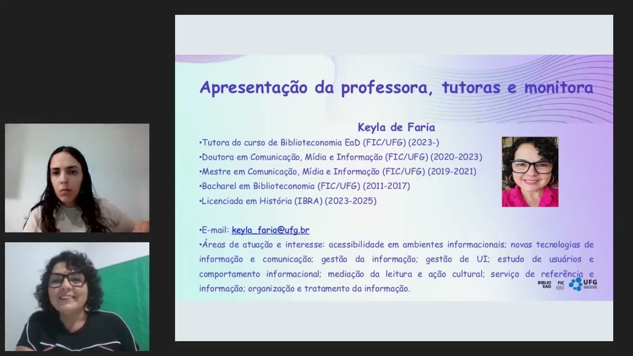 BIBEAD 2026.1: Aula Inaugural 07.03.2026 - Instrumentos de Representação Temática da Informação