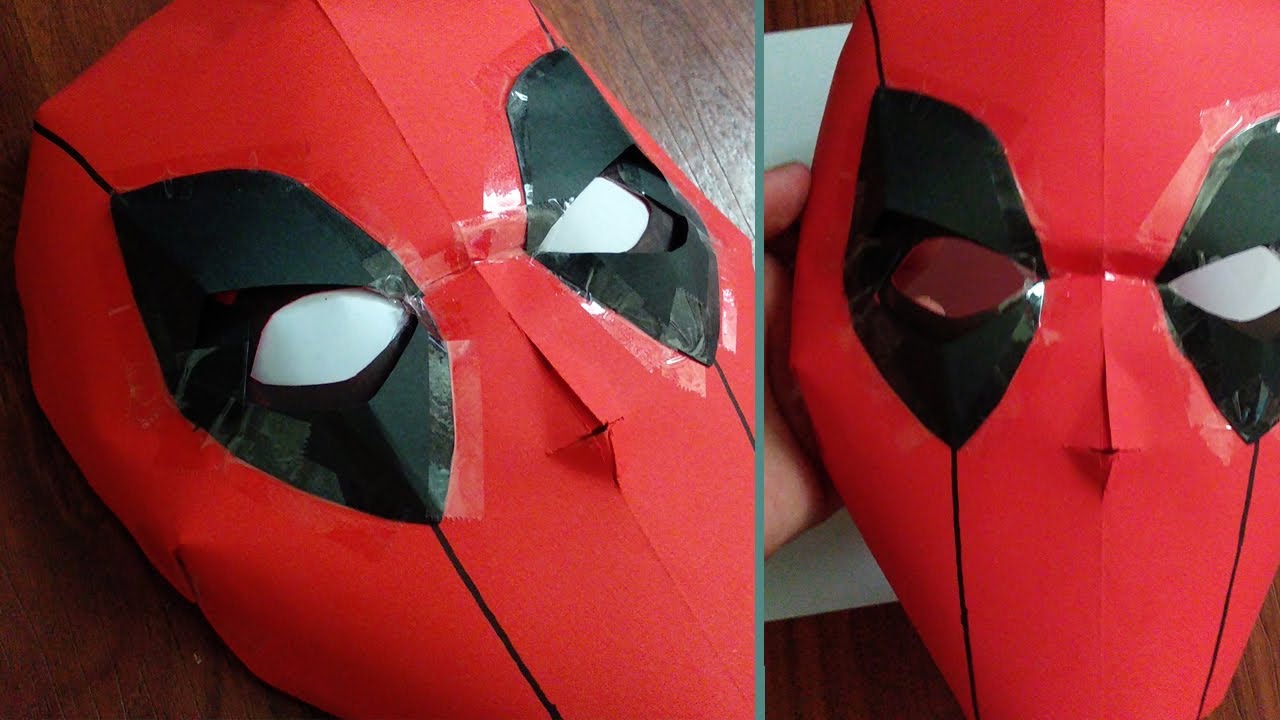 How to Make a 3D Paper Deadpool Mask | Easy DIY Tutorial