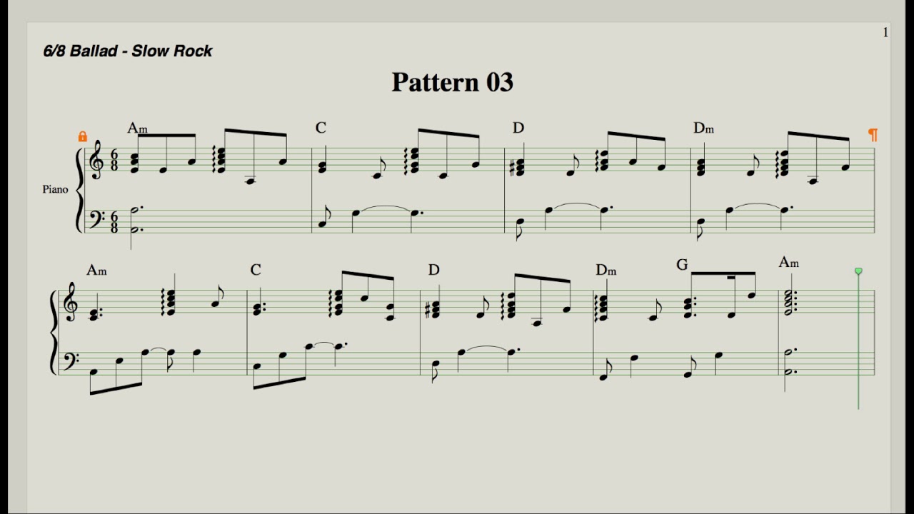 PianoStyles | Slow Rock - 6/8 Ballad