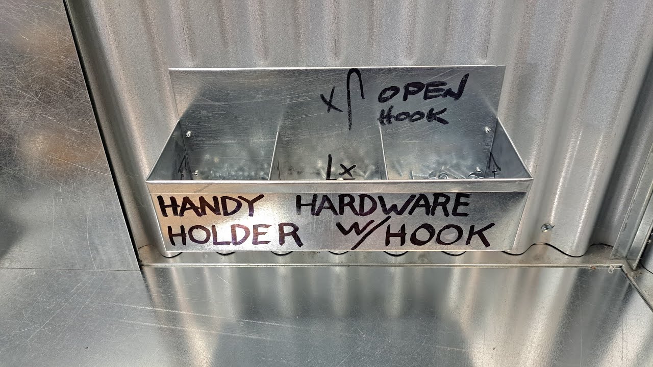 Sheet Metal is Fun! Handy Hardware Holder with a Hook.
