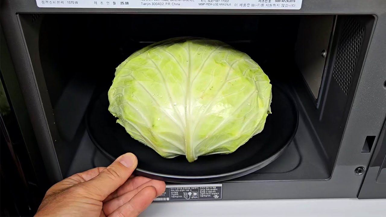 양배추를 전자렌지에 돌렸더니 난리났어요