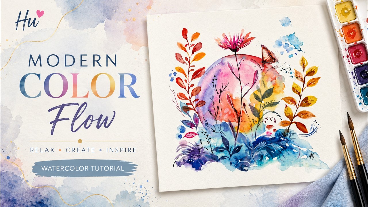 Boho Botanical Watercolor | Color Balance & Soft Floral Flow
