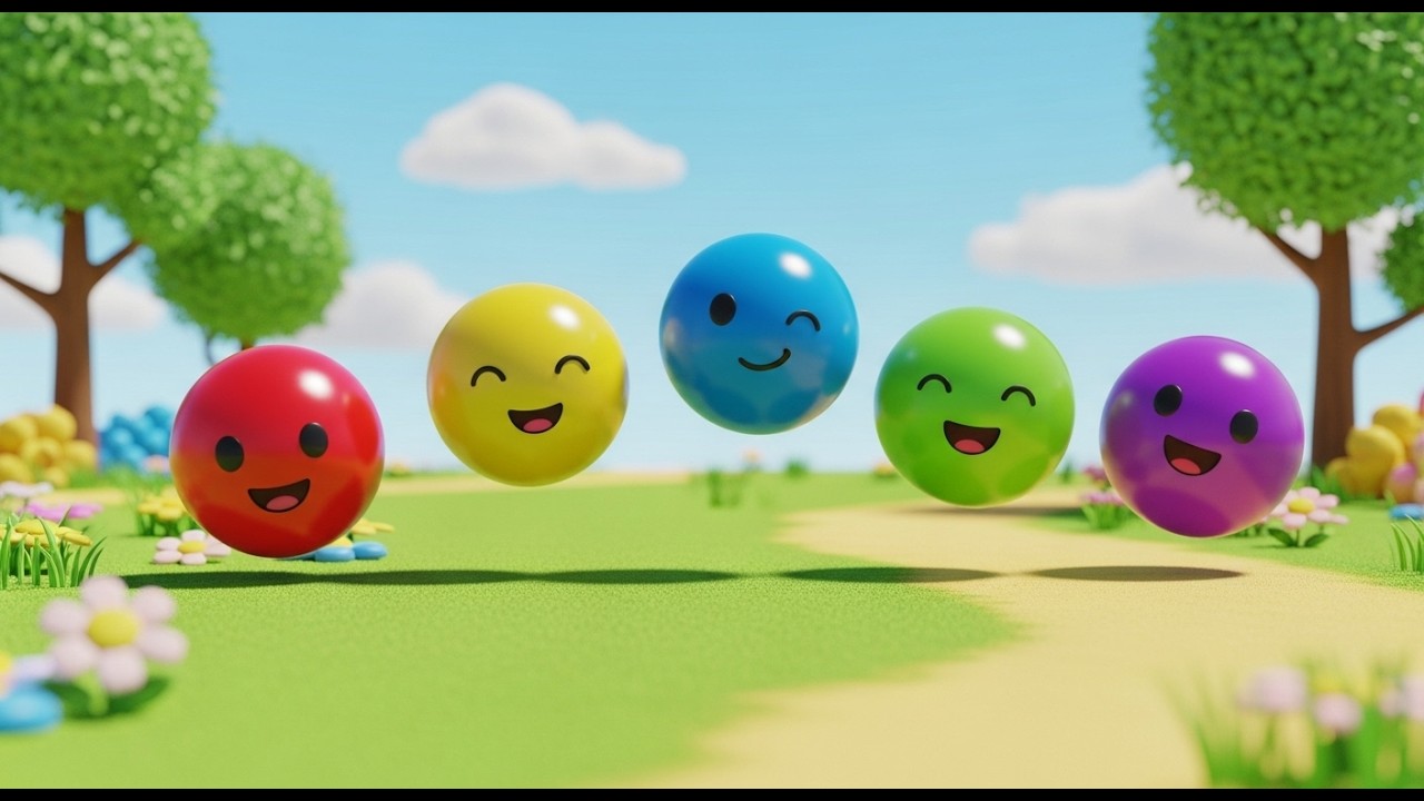 Cinco Bolitas Rebotan Rebotan Rebotan | Canción de Movimiento y Números para Niños
