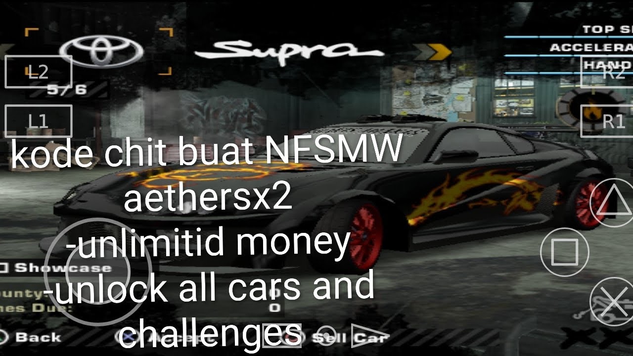 Kode cheat buat need for speed most wanted di aethersx2 link no pw #nfsmw #aethersx2