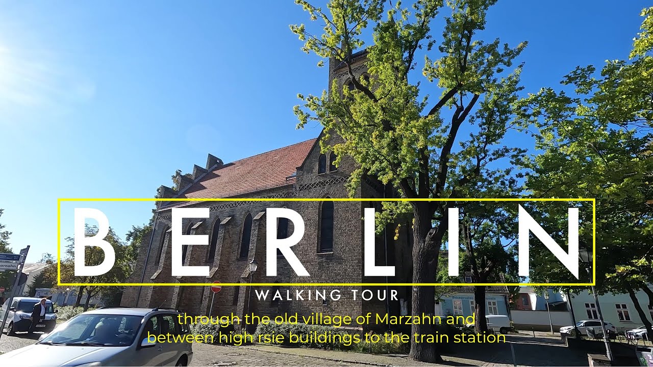 [4K] 60fps walking through Berlin Marzahn from the old village to the train station