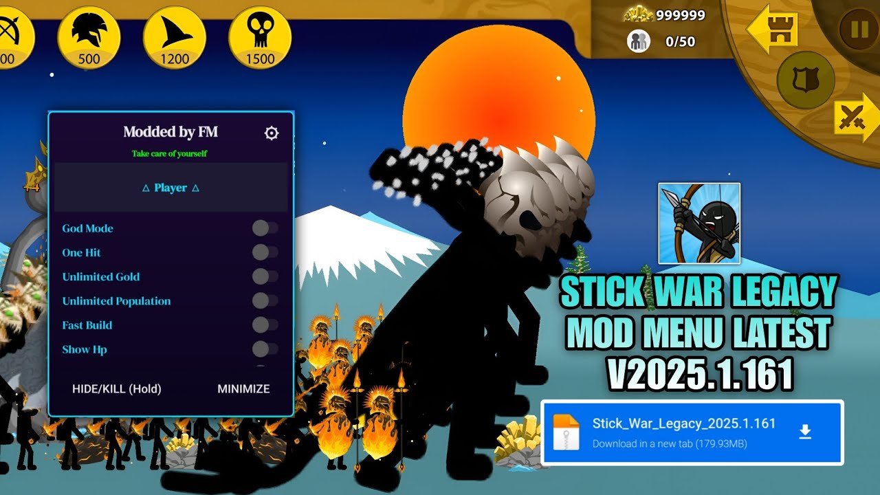 Stick War Legacy Mod Menu Latest Version- 2025.1.161