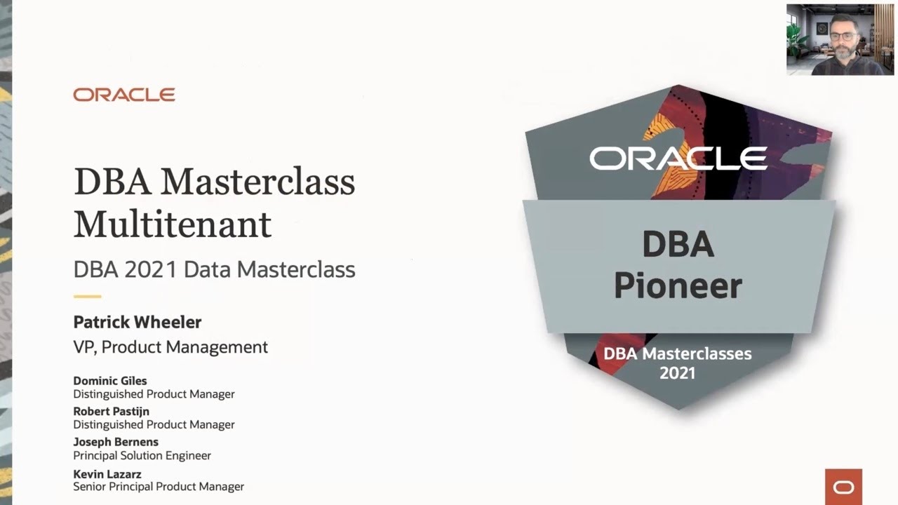 DBA 2021 Data Masterclass: Oracle Multitenant