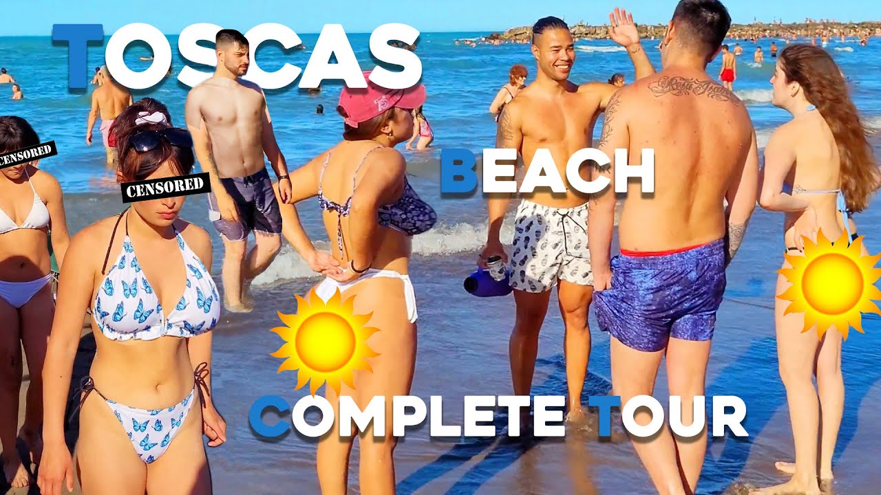 4K - Beach Walk TOSCAS BEACH Complete Tour MAR DEL PLATA Sunny Day VLOG