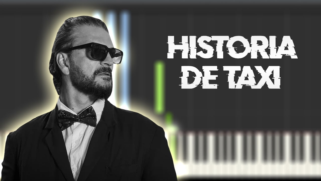 Ricardo Arjona - Historia de taxi | Instrumental Piano Tutorial / Partitura / Karaoke / MIDI