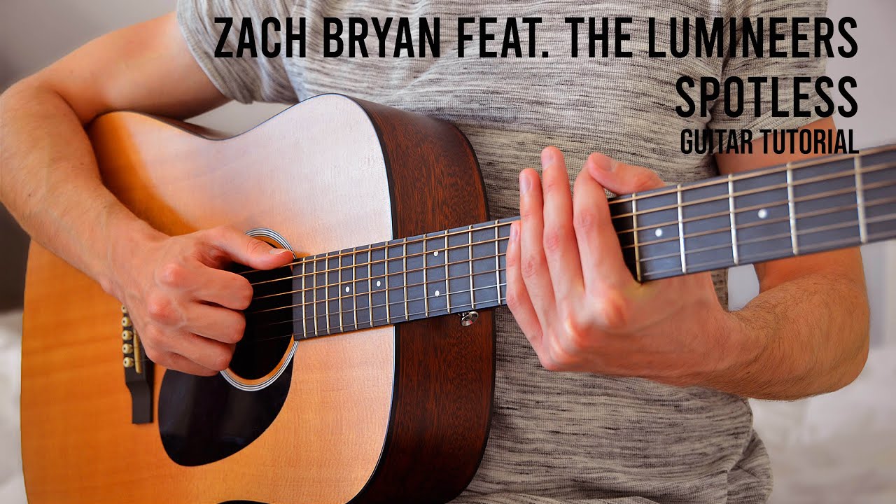 Zach Bryan - Spotless feat. The Lumineers EASY Guitar Tutorial With Chords / Lyrics