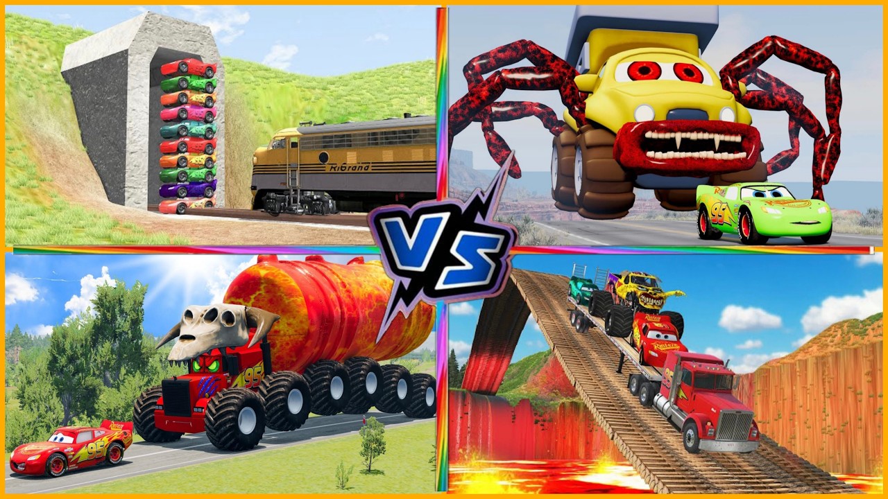 McQueen vs Spider-Man & Friends! 🏎️🆚🕷️ Who would win in a fair fight? Tell me your pick!